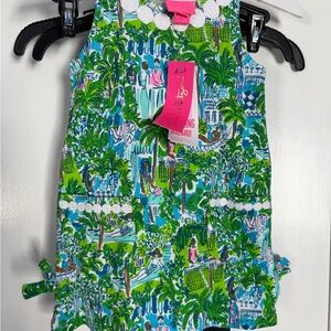 Lilly Pulitzer Kids Dress in Green and Blue